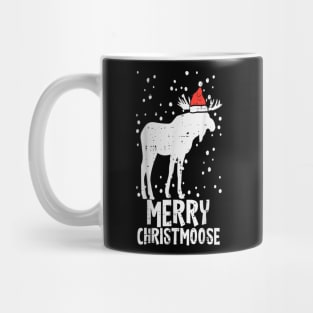 Merry Christmoose Santa Funny Christmas Moose Mug